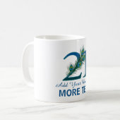 Personalisierte noble 21. Tasse des Geburtstages (Vorderseite Links)