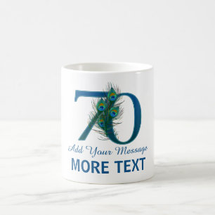 Personalisierte noble 70. Tasse des Geburtstages