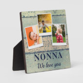 Personalisierte Nonna Kinder 3 FotoCollage Fotoplatte (Vorderseite)