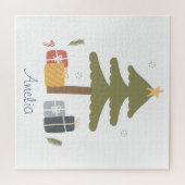 Personalisierte Nordische Weihnachtsbaumspiele Puzzle (Horizontal)