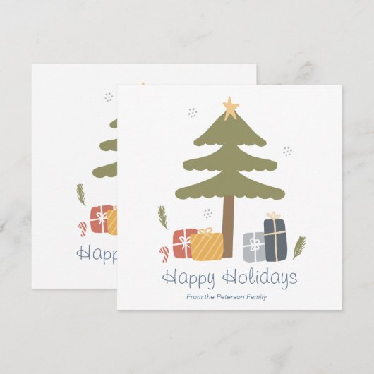 Personalisierte Nordische Weihnachtskarte (Vorne/Hinten)