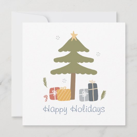 Personalisierte Nordische Weihnachtskarte (Rückseite)