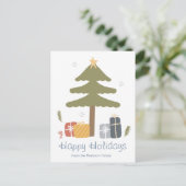 Personalisierte Nordische Weihnachtskarte Postkarte (Stehend Vorderseite)