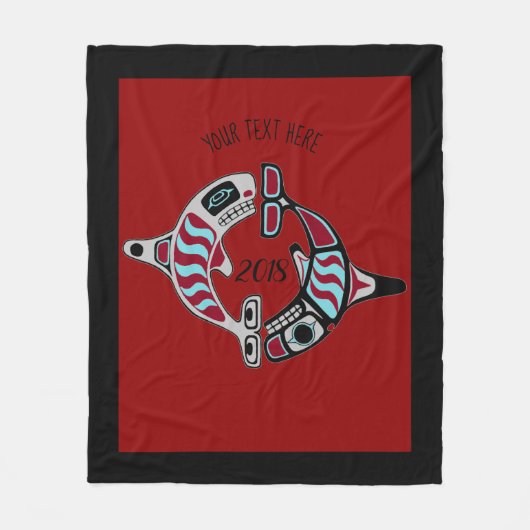 Personalisierte Nordwestküsteorca-Decke Fleecedecke (Vorderseite)