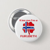 Personalisierte norwegische küssen mich, den ich button (Vorne & Hinten)