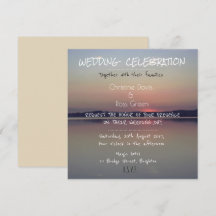 Personalisierte nostalgische Seehochzeitseinladung