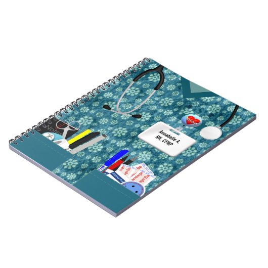 Personalisierte Notebook-Blume Notizblock (Linke Seite)