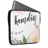 Personalisierte Notebook-Case-Blume mit weißer Blu Laptopschutzhülle (Vorne Rechts)