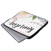 Personalisierte Notebook-Case-Blume mit weißer Blu Laptopschutzhülle (Vorne Knopf)