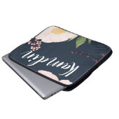 Personalisierte Notebook-Case-Blume mit weißer Blu Laptopschutzhülle (Vorne Knopf)