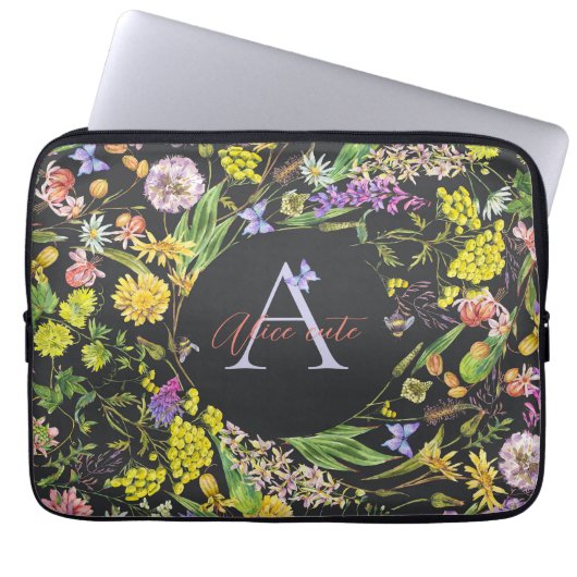 Personalisierte Notebook-Hülle mit Wild-Blume Laptopschutzhülle (Vorderseite)