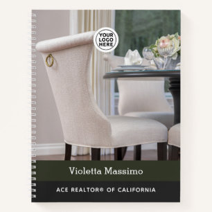 Personalisierte Notebooks mit Real-Anwesen-Logo un Notizblock