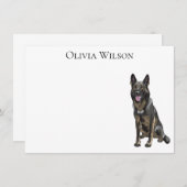 Personalisierte Notecards für Schwarze Schafe Mitteilungskarte (Vorne/Hinten)