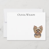 Personalisierte Notecards mit Yorkie Mitteilungskarte (Vorderseite)