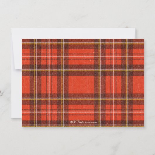Personalisierte Notecards von Tartan Mitteilungskarte (Rückseite)