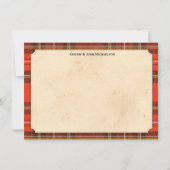 Personalisierte Notecards von Tartan Mitteilungskarte (Vorderseite)