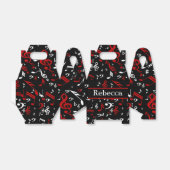 Personalisierte Noten in Rot und Schwarz Geschenkschachtel (Ungefaltet)