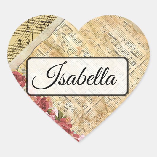 Personalisierte Noten Name Stickers (Vorderseite)