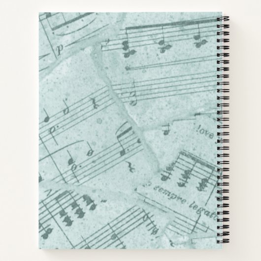 Personalisierte Noten Notizblock (Rückseite)