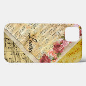 Personalisierte Notenblätter Musik Telefonnummer Case-Mate iPhone Hülle (Rückseite (Horizontal))