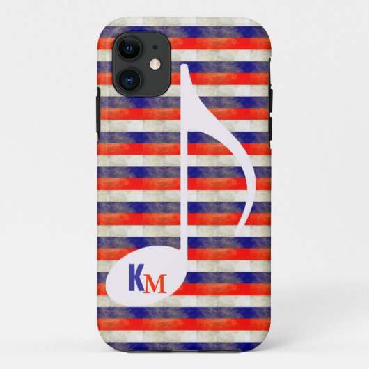 personalisierte Notenstreifen Case-Mate iPhone Hülle (Rückseite)