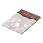 Personalisierte Notepad-Baumwollzweig auf der dunk Notizblock (Rotiert)