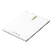 Personalisierte Notepad Wasserfarben Ananas Notizblock (Rotiert)