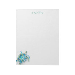 Personalisierte Notepads Wasserfarbenschildkröte Notizblock