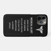 Personalisierte Notfall-Medizin-Warn-ID-Phone-Anhä Case-Mate iPhone Hülle (Rückseite (Horizontal))