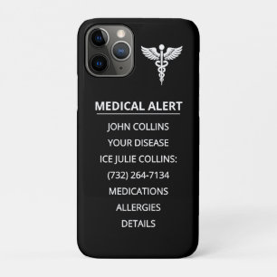 Personalisierte Notfall-Medizin-Warn-ID-Phone-Anhä Case-Mate iPhone Hülle