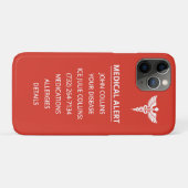 Personalisierte Notfall-Medizin-Warn-ID-Phone-Anhä Case-Mate iPhone Hülle (Rückseite (Horizontal))
