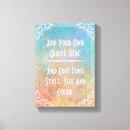 Personalisierte Notierungen Leinwanddruck