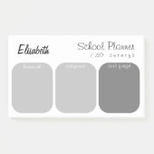 personalisierte Notizen für den Studentenplaner (Vorderseite)