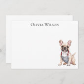 Personalisierte Notizen mit French Bulldog (Vorne/Hinten)