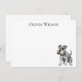 Personalisierte Notizen mit Minischnauzer (Vorne/Hinten)