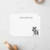 Personalisierte Notizen mit Minischnauzer (Vorderseite/Rückseite Beispiel)