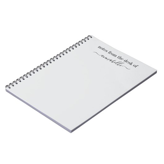 Personalisierte Notizen vom Schreibtisch Notizblock (Linke Seite)