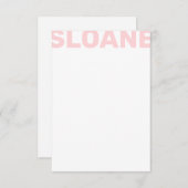 Personalisierte Notizkarte für jeden Farbblockname Dankeskarte (Vorne/Hinten)