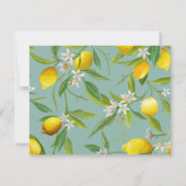 Personalisierte Notizkarte für Lemon Theme Mitteilungskarte (Rückseite)