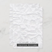 Personalisierte Notizzettel mit geruchtem weißem P Mitteilungskarte (Vorne/Hinten)