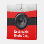 Personalisierte Novelty Santa Camera Keramikornament (Links)