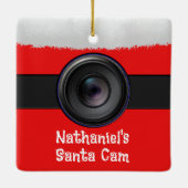 Personalisierte Novelty Santa Camera Keramikornament (Rückseite)
