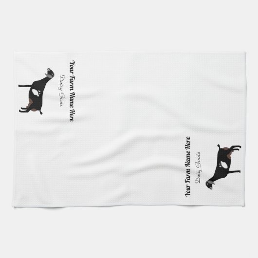 Personalisierte Nubische Milchziege Geschirrtuch (Horizontal)