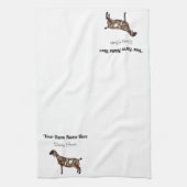 Personalisierte Nubische Milchziege Geschirrtuch (Vertikal)