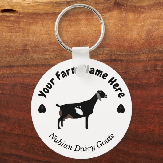 Personalisierte Nubische Milchziege Schlüsselanhänger (Vorderseite)