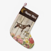 Personalisierte Nubische Milchziegenfarm Kleiner Weihnachtsstrumpf (Vorderansicht (hängend))