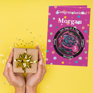 Personalisierte Nüchternheits-Meilenstein-Karte Karte