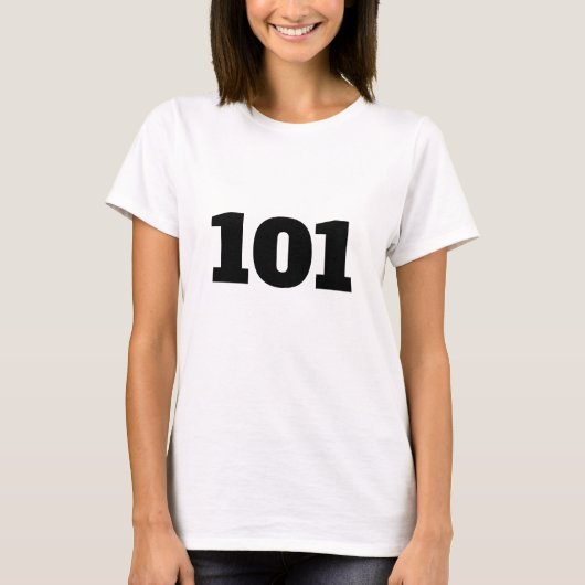 Personalisierte Nummer 101 T - Shirt (Vorderseite)