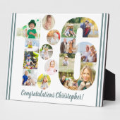 Personalisierte Nummer 16 FotoCollage 16. Geburtst Fotoplatte (Seite)