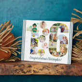 Personalisierte Nummer 16 FotoCollage 16. Geburtst Fotoplatte (Seite)